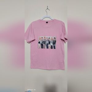 BTS Pink Graphic T-Shirt